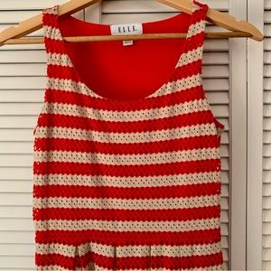 Elle Dress | EUC | 2 | Orange/Cream